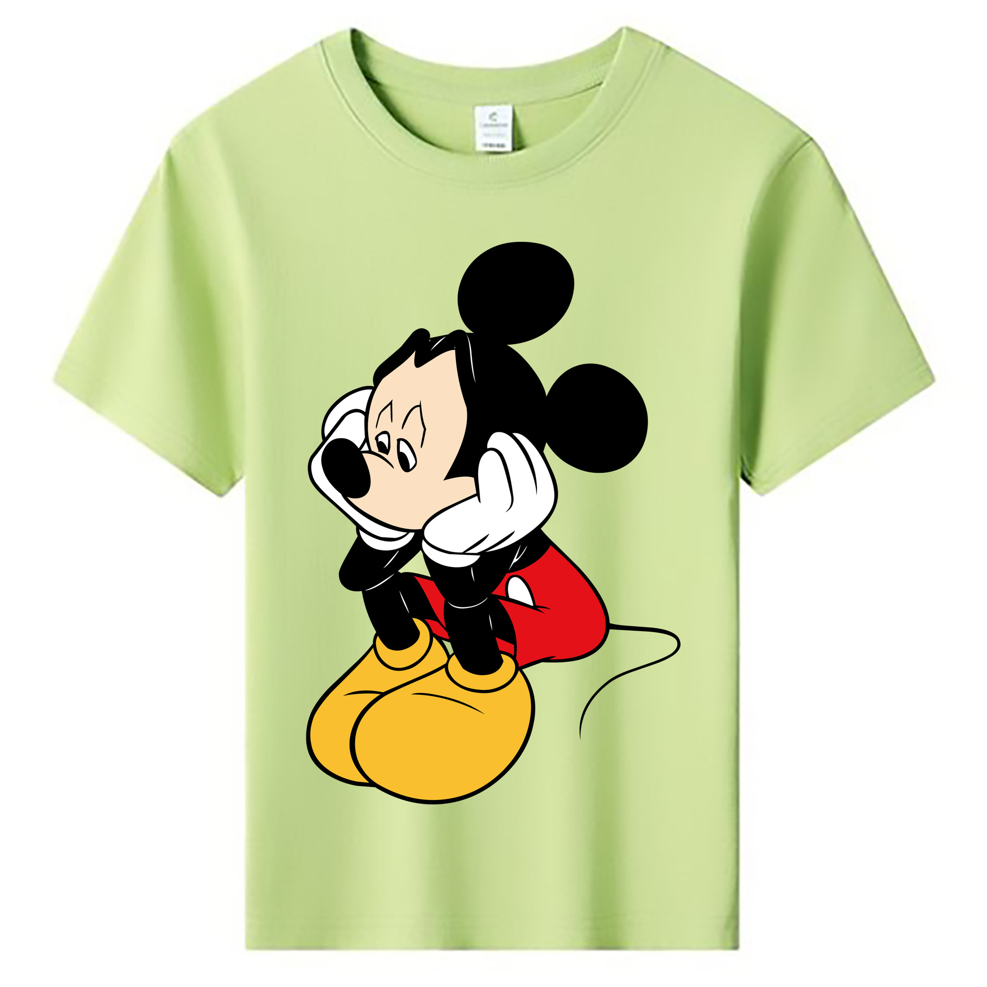 ミッキーマウス Mickey Mouse 綿100％キッズTシャツ（フロントプリント）